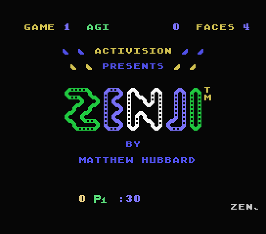 Zenji title screen for MSX